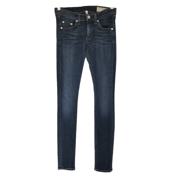 RAG & BONE Cate Mid-Rise Skinny Woodford Wash 24 - Picture 1 of 11